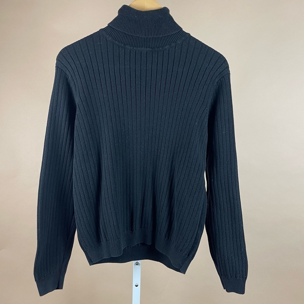 VINTAGE Jeanne Pierre Women's XL Ribbed Turtleneck 90's Sweater Chic Classic